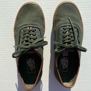 VANS army green shoes